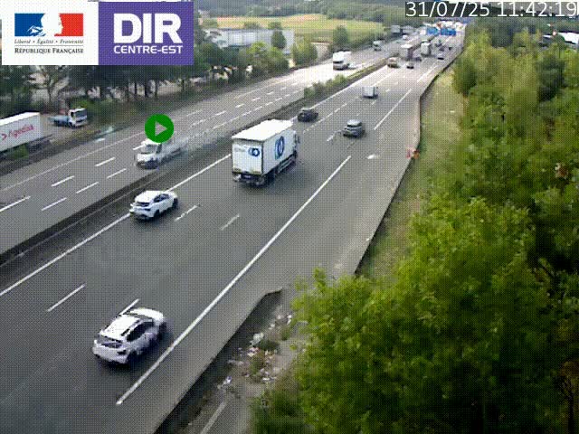 <h2>Caméra de circulation à Saint-Priest à la jonction entre l'A43 et l'A46 en direction de Marseille</h2>