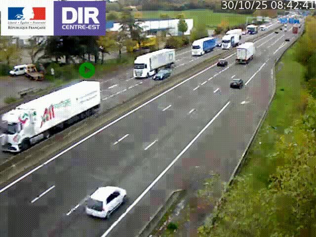 <h2>Caméra de circulation à Saint-Priest à la jonction entre l'A43 et l'A46 en direction de Marseille</h2>