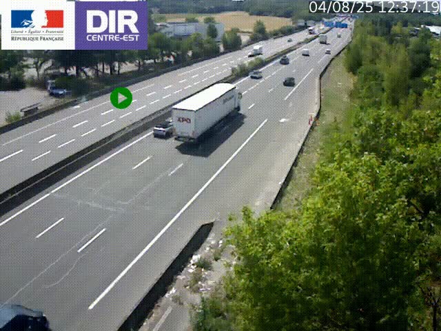 <h2>Caméra de circulation à Saint-Priest à la jonction entre l'A43 et l'A46 en direction de Marseille</h2>