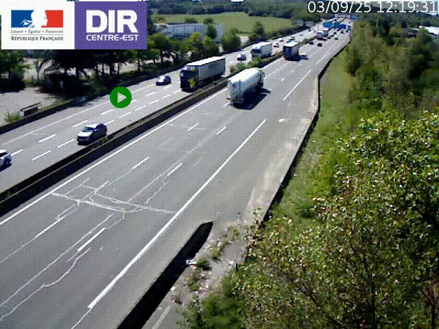 <h2>Caméra de circulation à Saint-Priest à la jonction entre l'A43 et l'A46 en direction de Marseille</h2>