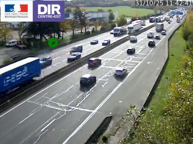 <h2>Caméra de circulation à Saint-Priest à la jonction entre l'A43 et l'A46 en direction de Marseille</h2>