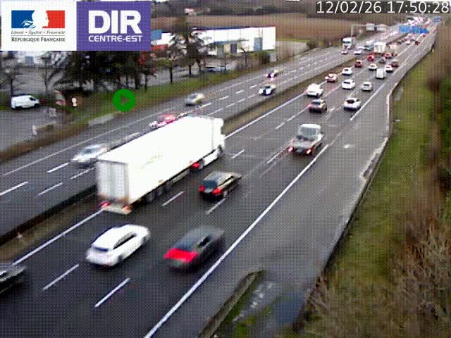 <h2>Caméra de circulation à Saint-Priest à la jonction entre l'A43 et l'A46 en direction de Marseille</h2>