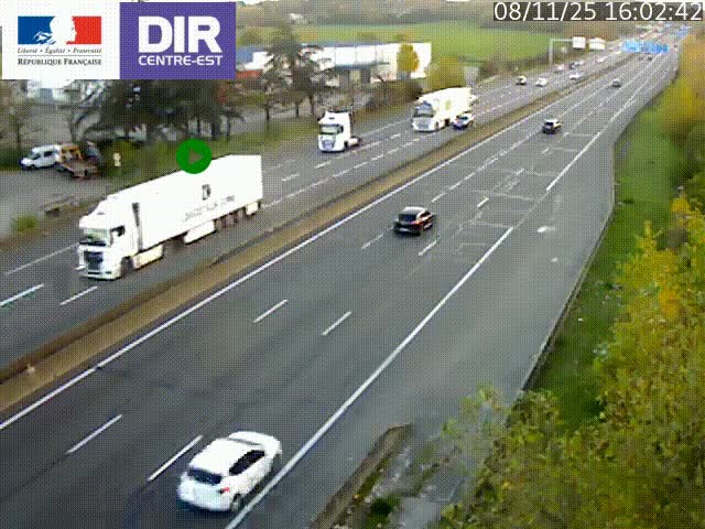 <h2>Caméra de circulation à Saint-Priest à la jonction entre l'A43 et l'A46 en direction de Marseille</h2>