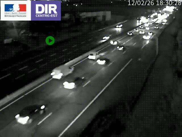<h2>Caméra de circulation à Saint-Priest à la jonction entre l'A43 et l'A46 en direction de Marseille</h2>