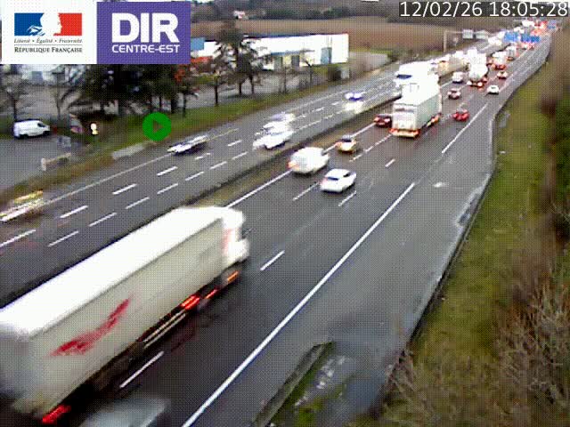 <h2>Caméra de circulation à Saint-Priest à la jonction entre l'A43 et l'A46 en direction de Marseille</h2>