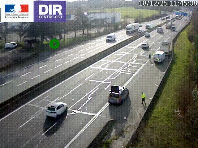 <h2>Caméra de circulation à Saint-Priest à la jonction entre l'A43 et l'A46 en direction de Marseille</h2>