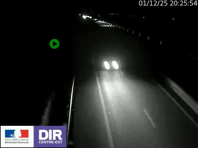 Webcam sur le contournement de Valence, sur la Nationale 7, à la jonction avec la N532, caméra orientée vers Grenoble