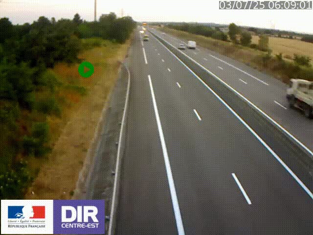 <h2>Webcam sur le contournement de Valence, sur la Nationale 7, à la jonction avec la N532, caméra orientée vers Grenoble</h2>