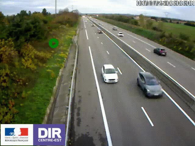 <h2>Webcam sur le contournement de Valence, sur la Nationale 7, à la jonction avec la N532, caméra orientée vers Grenoble</h2>