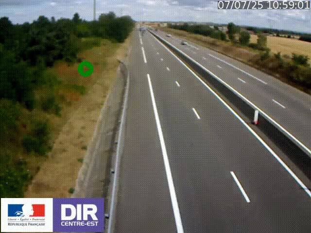 Webcam sur le contournement de Valence, sur la Nationale 7, à la jonction avec la N532, caméra orientée vers Grenoble