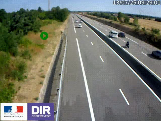 Webcam sur le contournement de Valence, sur la Nationale 7, à la jonction avec la N532, caméra orientée vers Grenoble