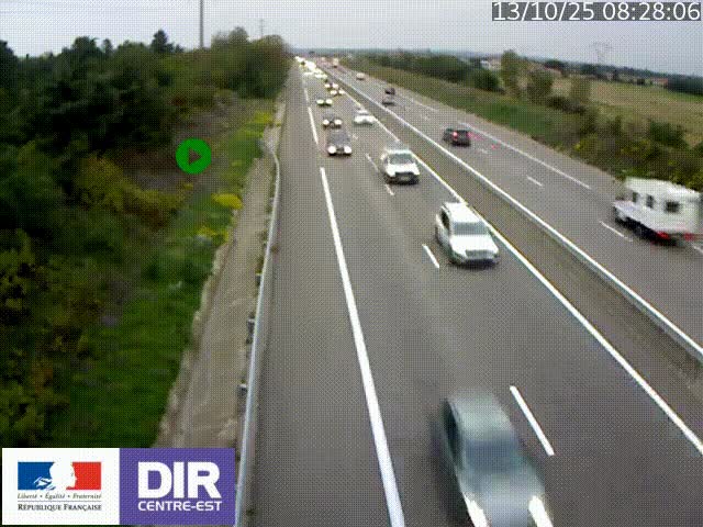 <h2>Webcam sur le contournement de Valence, sur la Nationale 7, à la jonction avec la N532, caméra orientée vers Grenoble</h2>