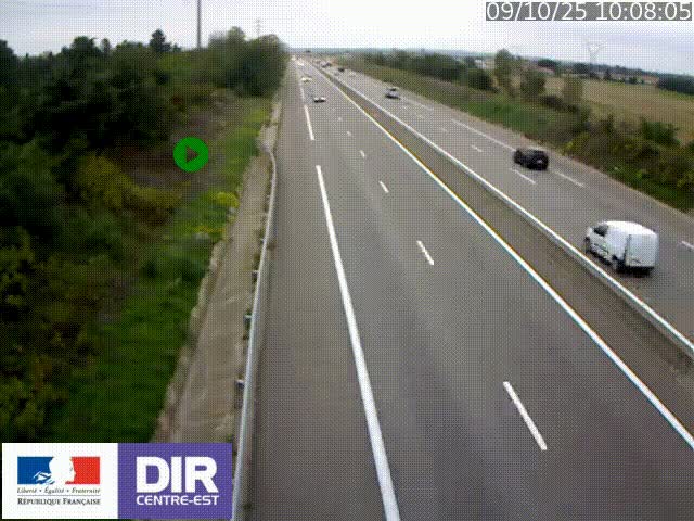 <h2>Webcam sur le contournement de Valence, sur la Nationale 7, à la jonction avec la N532, caméra orientée vers Grenoble</h2>