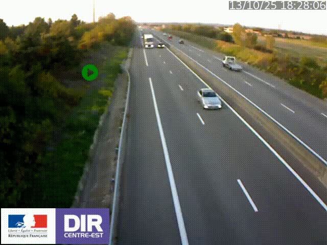 <h2>Webcam sur le contournement de Valence, sur la Nationale 7, à la jonction avec la N532, caméra orientée vers Grenoble</h2>