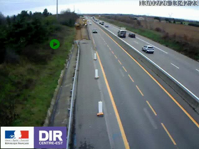 <h2>Webcam sur le contournement de Valence, sur la Nationale 7, à la jonction avec la N532, caméra orientée vers Grenoble</h2>