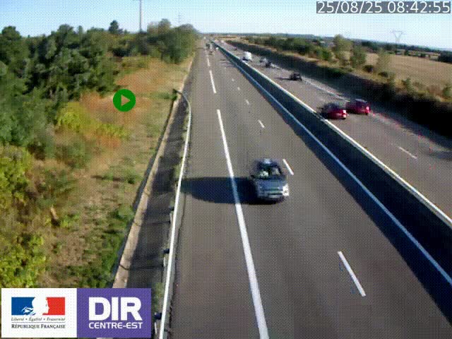 <h2>Webcam sur le contournement de Valence, sur la Nationale 7, à la jonction avec la N532, caméra orientée vers Grenoble</h2>