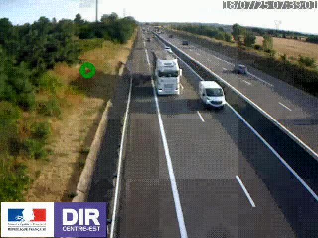 <h2>Webcam sur le contournement de Valence, sur la Nationale 7, à la jonction avec la N532, caméra orientée vers Grenoble</h2>