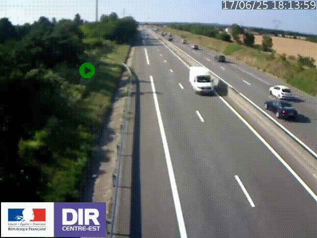 Webcam sur le contournement de Valence, sur la Nationale 7, à la jonction avec la N532, caméra orientée vers Grenoble