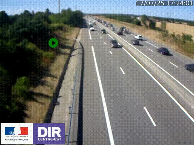<h2>Webcam sur le contournement de Valence, sur la Nationale 7, à la jonction avec la N532, caméra orientée vers Grenoble</h2>