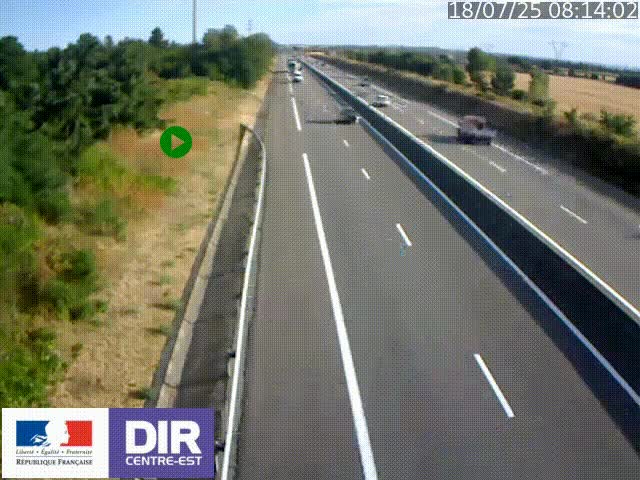 <h2>Webcam sur le contournement de Valence, sur la Nationale 7, à la jonction avec la N532, caméra orientée vers Grenoble</h2>