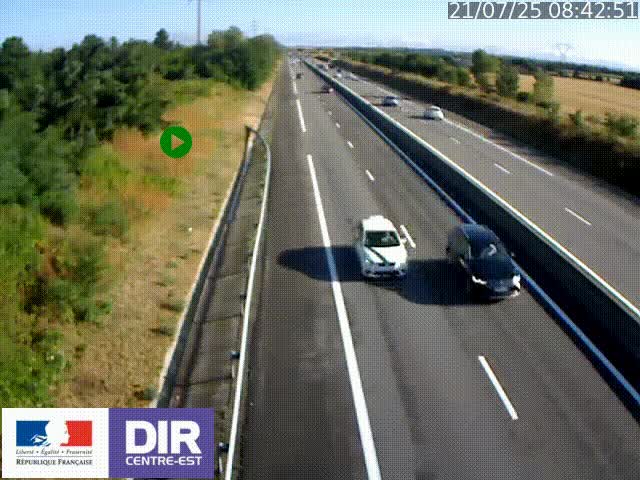 <h2>Webcam sur le contournement de Valence, sur la Nationale 7, à la jonction avec la N532, caméra orientée vers Grenoble</h2>