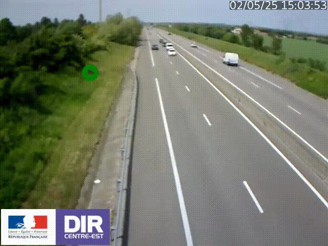 Webcam sur le contournement de Valence, sur la Nationale 7, à la jonction avec la N532, caméra orientée vers Grenoble