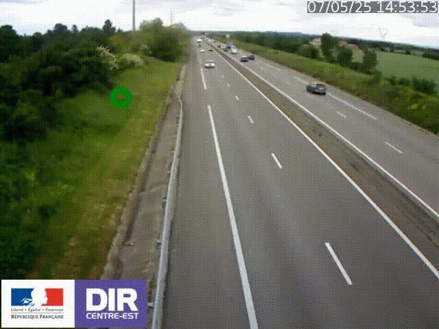 Webcam sur le contournement de Valence, sur la Nationale 7, à la jonction avec la N532, caméra orientée vers Grenoble