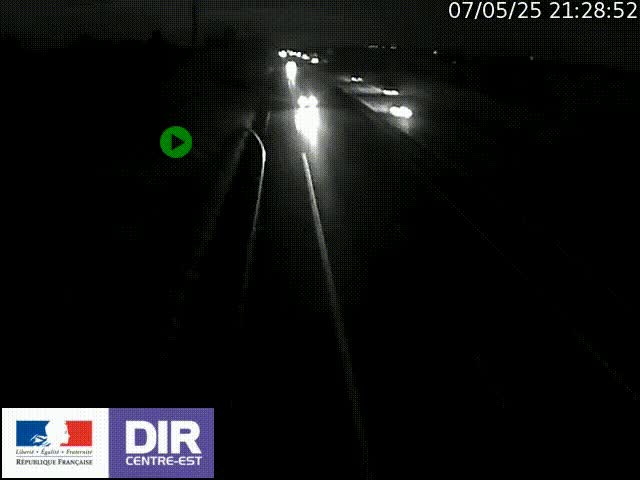 Webcam sur le contournement de Valence, sur la Nationale 7, à la jonction avec la N532, caméra orientée vers Grenoble