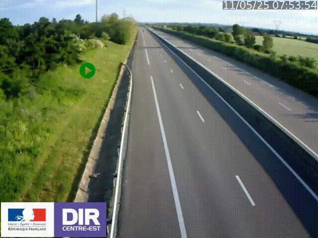 Webcam sur le contournement de Valence, sur la Nationale 7, à la jonction avec la N532, caméra orientée vers Grenoble