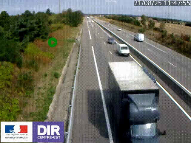 Webcam sur le contournement de Valence, sur la Nationale 7, à la jonction avec la N532, caméra orientée vers Grenoble