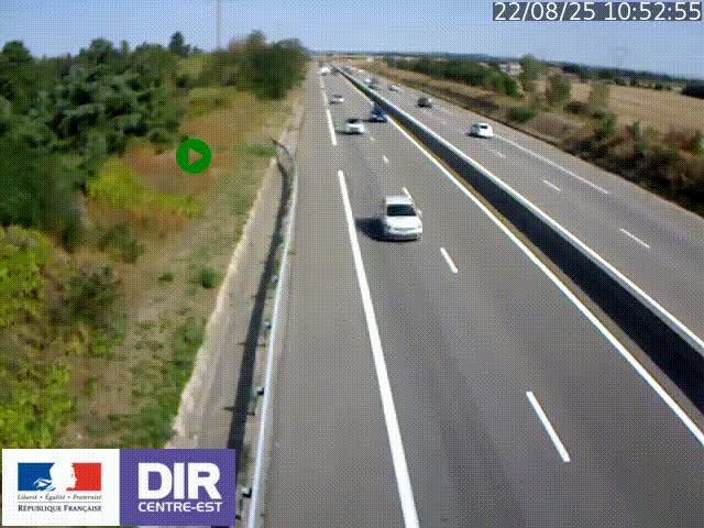 Webcam sur le contournement de Valence, sur la Nationale 7, à la jonction avec la N532, caméra orientée vers Grenoble
