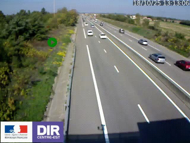 Webcam sur le contournement de Valence, sur la Nationale 7, à la jonction avec la N532, caméra orientée vers Grenoble