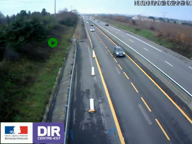 <h2>Webcam sur le contournement de Valence, sur la Nationale 7, à la jonction avec la N532, caméra orientée vers Grenoble</h2>