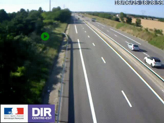 <h2>Webcam sur le contournement de Valence, sur la Nationale 7, à la jonction avec la N532, caméra orientée vers Grenoble</h2>