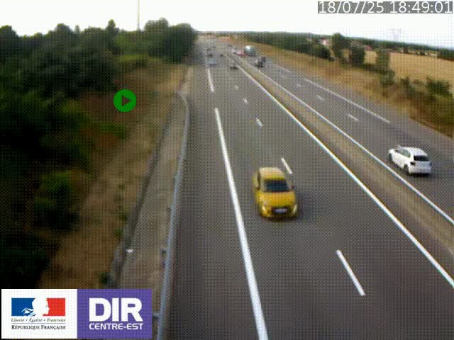 <h2>Webcam sur le contournement de Valence, sur la Nationale 7, à la jonction avec la N532, caméra orientée vers Grenoble</h2>