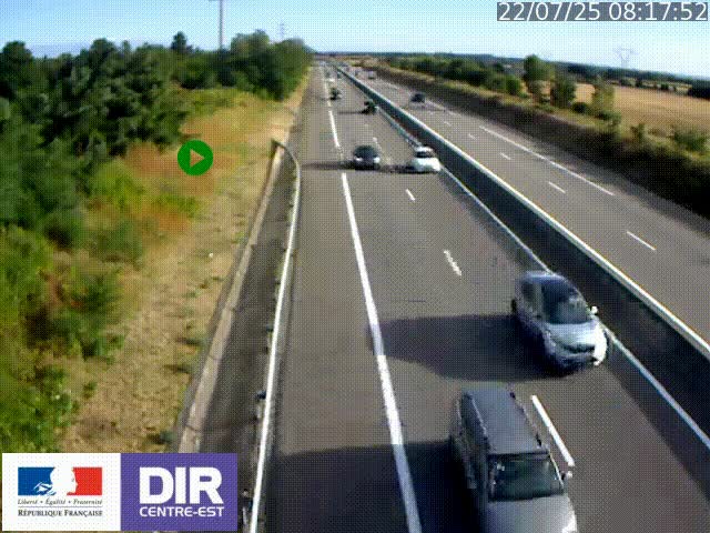 <h2>Webcam sur le contournement de Valence, sur la Nationale 7, à la jonction avec la N532, caméra orientée vers Grenoble</h2>