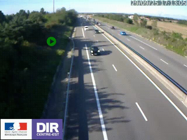 <h2>Webcam sur le contournement de Valence, sur la Nationale 7, à la jonction avec la N532, caméra orientée vers Grenoble</h2>
