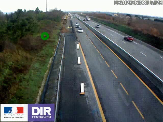 <h2>Webcam sur le contournement de Valence, sur la Nationale 7, à la jonction avec la N532, caméra orientée vers Grenoble</h2>