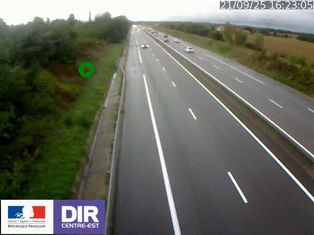 Webcam sur le contournement de Valence, sur la Nationale 7, à la jonction avec la N532, caméra orientée vers Grenoble