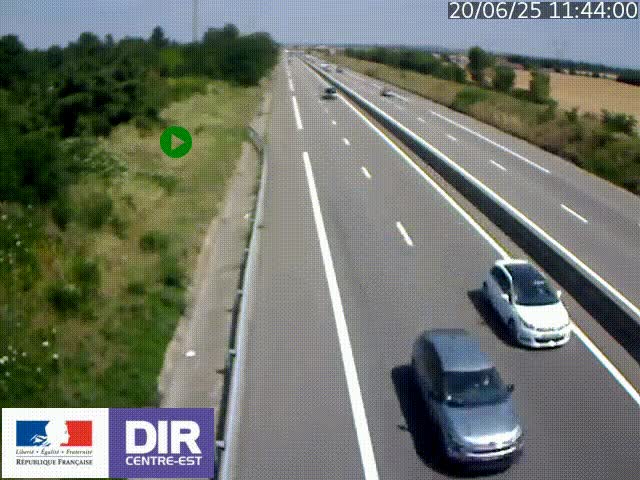 <h2>Webcam sur le contournement de Valence, sur la Nationale 7, à la jonction avec la N532, caméra orientée vers Grenoble</h2>