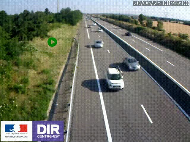 <h2>Webcam sur le contournement de Valence, sur la Nationale 7, à la jonction avec la N532, caméra orientée vers Grenoble</h2>