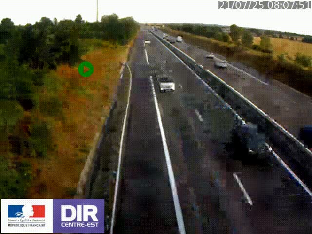<h2>Webcam sur le contournement de Valence, sur la Nationale 7, à la jonction avec la N532, caméra orientée vers Grenoble</h2>