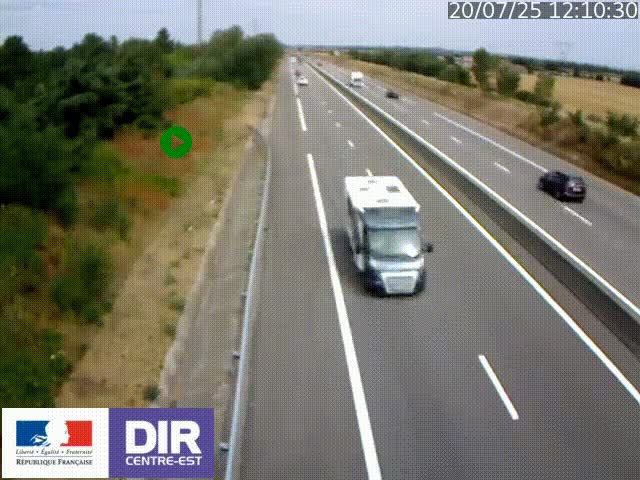 <h2>Webcam sur le contournement de Valence, sur la Nationale 7, à la jonction avec la N532, caméra orientée vers Grenoble</h2>