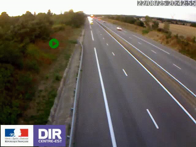 <h2>Webcam sur le contournement de Valence, sur la Nationale 7, à la jonction avec la N532, caméra orientée vers Grenoble</h2>