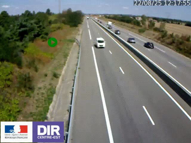 Webcam sur le contournement de Valence, sur la Nationale 7, à la jonction avec la N532, caméra orientée vers Grenoble