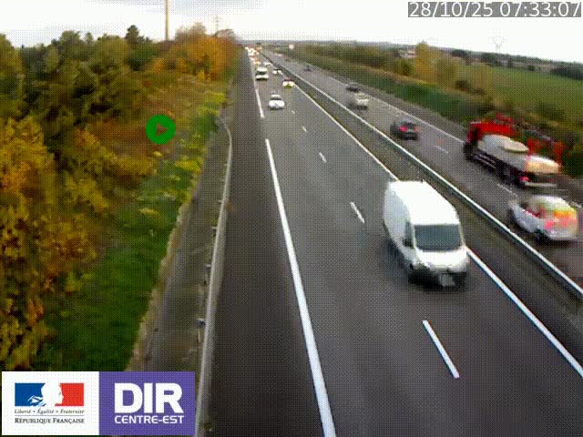 <h2>Webcam sur le contournement de Valence, sur la Nationale 7, à la jonction avec la N532, caméra orientée vers Grenoble</h2>