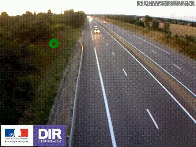 <h2>Webcam sur le contournement de Valence, sur la Nationale 7, à la jonction avec la N532, caméra orientée vers Grenoble</h2>
