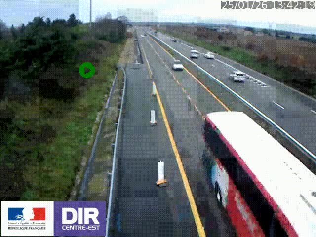 <h2>Webcam sur le contournement de Valence, sur la Nationale 7, à la jonction avec la N532, caméra orientée vers Grenoble</h2>