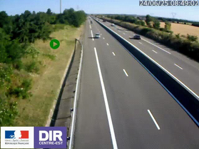 <h2>Webcam sur le contournement de Valence, sur la Nationale 7, à la jonction avec la N532, caméra orientée vers Grenoble</h2>