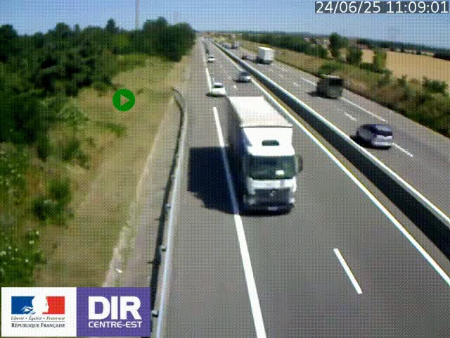 <h2>Webcam sur le contournement de Valence, sur la Nationale 7, à la jonction avec la N532, caméra orientée vers Grenoble</h2>